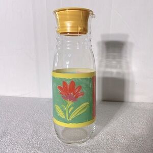 Vintage Gardenia Luminarc Arc France Glass Pitcher Carafe With Lid